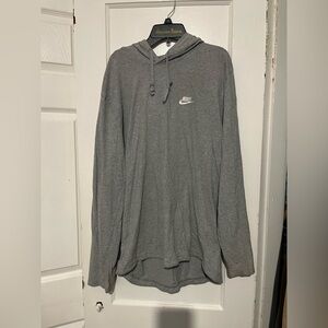 Lightweight grey nike pullover hoodie large in men